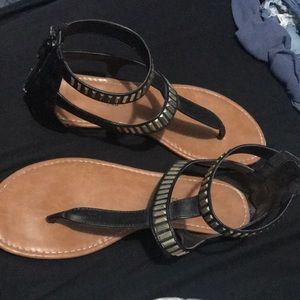 Black Gladiator Sandals (RESERVED FOR BETH)